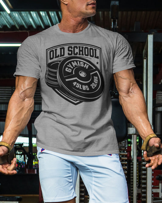 147. Old School Funny Motivational Workout Gym T-Shirt for Men T-Shirt GYMISH LIFESTYLE