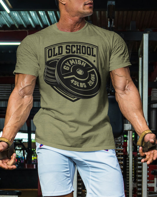 147. Old School Funny Motivational Workout Gym T-Shirt for Men T-Shirt GYMISH LIFESTYLE