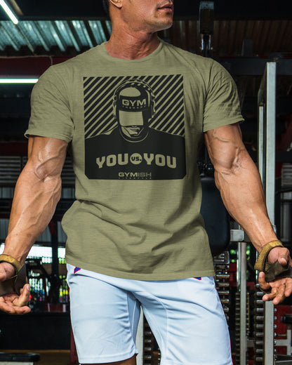 151. You vs You Funny Motivational Workout Gym T-Shirt for Men T-Shirt GYMISH LIFESTYLE