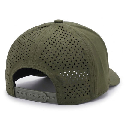 GYMISH Weightplate Gym Hat for Men, Weight Plate Patch Snapback, 6 Panel Laser Vented Workout Cap