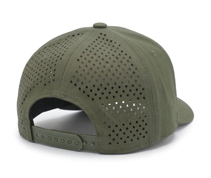 GYMISH Dumbbell Gym Hat for Men, Weight Plate Patch Snapback, 6 Panel Laser Vented Workout Cap