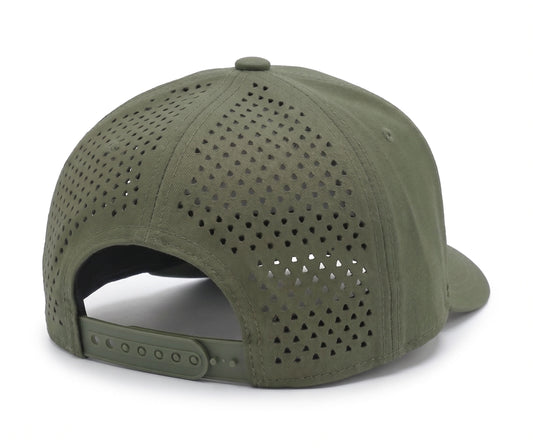 GYMISH Dumbbell Gym Hat for Men, Weight Plate Patch Snapback, 6 Panel Laser Vented Workout Cap