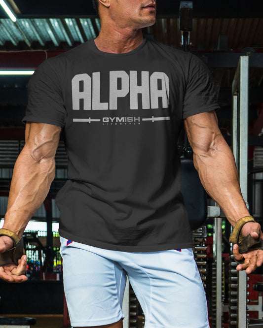 133. Alpha Funny Motivational Workout Gym T-Shirt for Men T-Shirt GYMISH LIFESTYLE