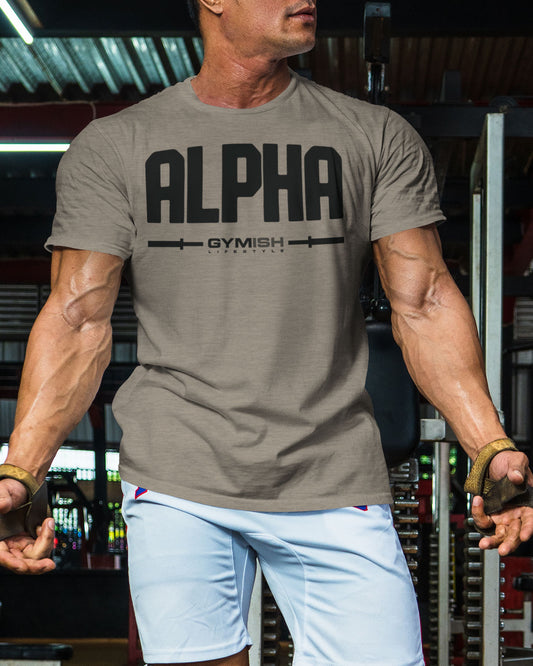 133. Alpha Funny Motivational Workout Gym T-Shirt for Men T-Shirt GYMISH LIFESTYLE