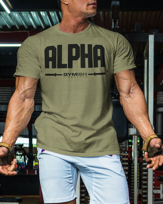 133. Alpha Funny Motivational Workout Gym T-Shirt for Men T-Shirt GYMISH LIFESTYLE