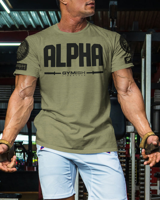 133. Alpha Funny Motivational Workout Gym T-Shirt for Men T-Shirt GYMISH LIFESTYLE