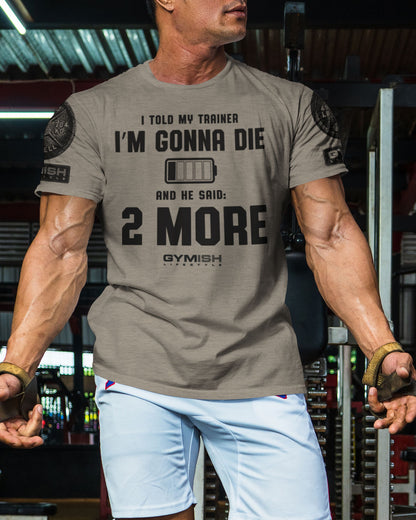 009. Two More Funny Motivational Workout Gym T-Shirt for Men