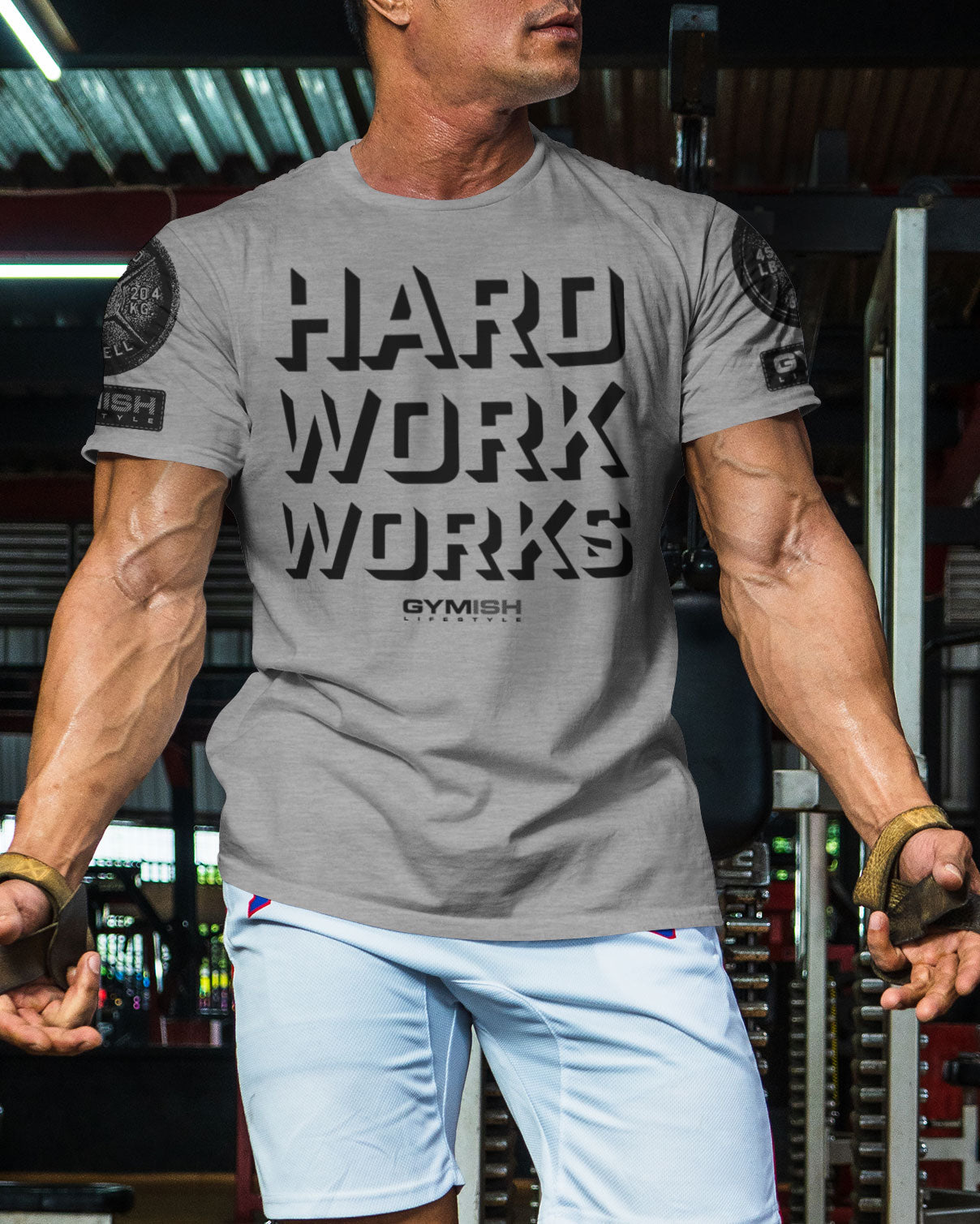 049. Hard Work Works Funny Motivational Gym T-Shirt for Men