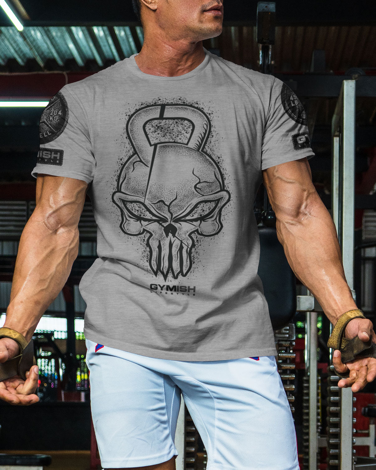 028. Gym Reaper Funny Motivational Workout Gym T-Shirt for Men T-Shirt GYMISH LIFESTYLE