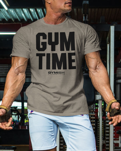 019. GYM TIME - I'll BE BACK Funny Motivational Workout Gym T-Shirt for Men