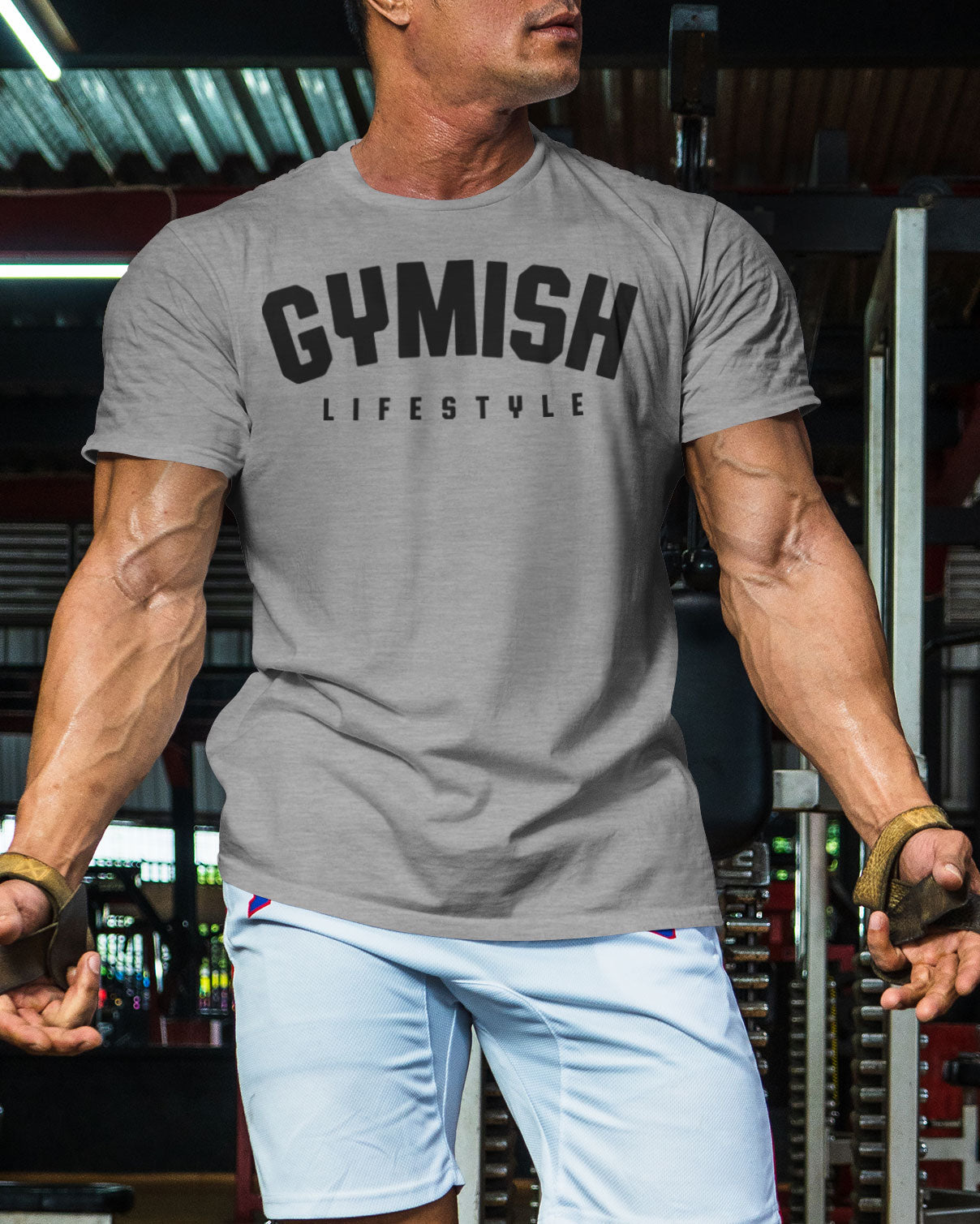 046. Gymish Lifestyle Funny Motivational Workout Gym T-Shirt for Men