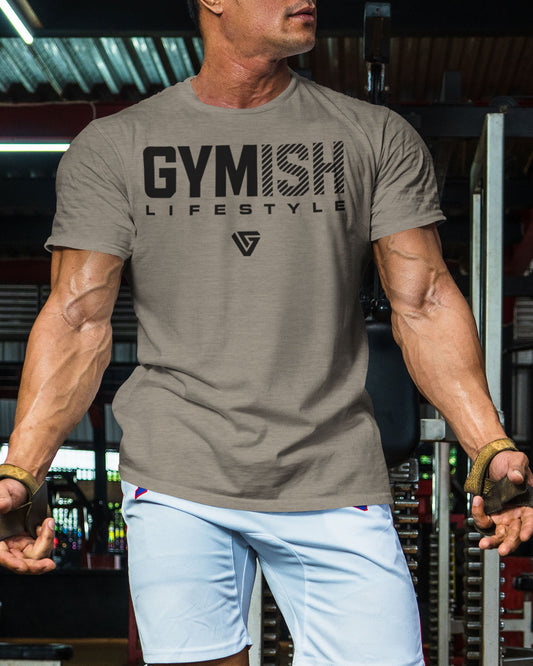 047. Gymish Lifestyle Funny Motivational Workout Gym T-Shirt for Men