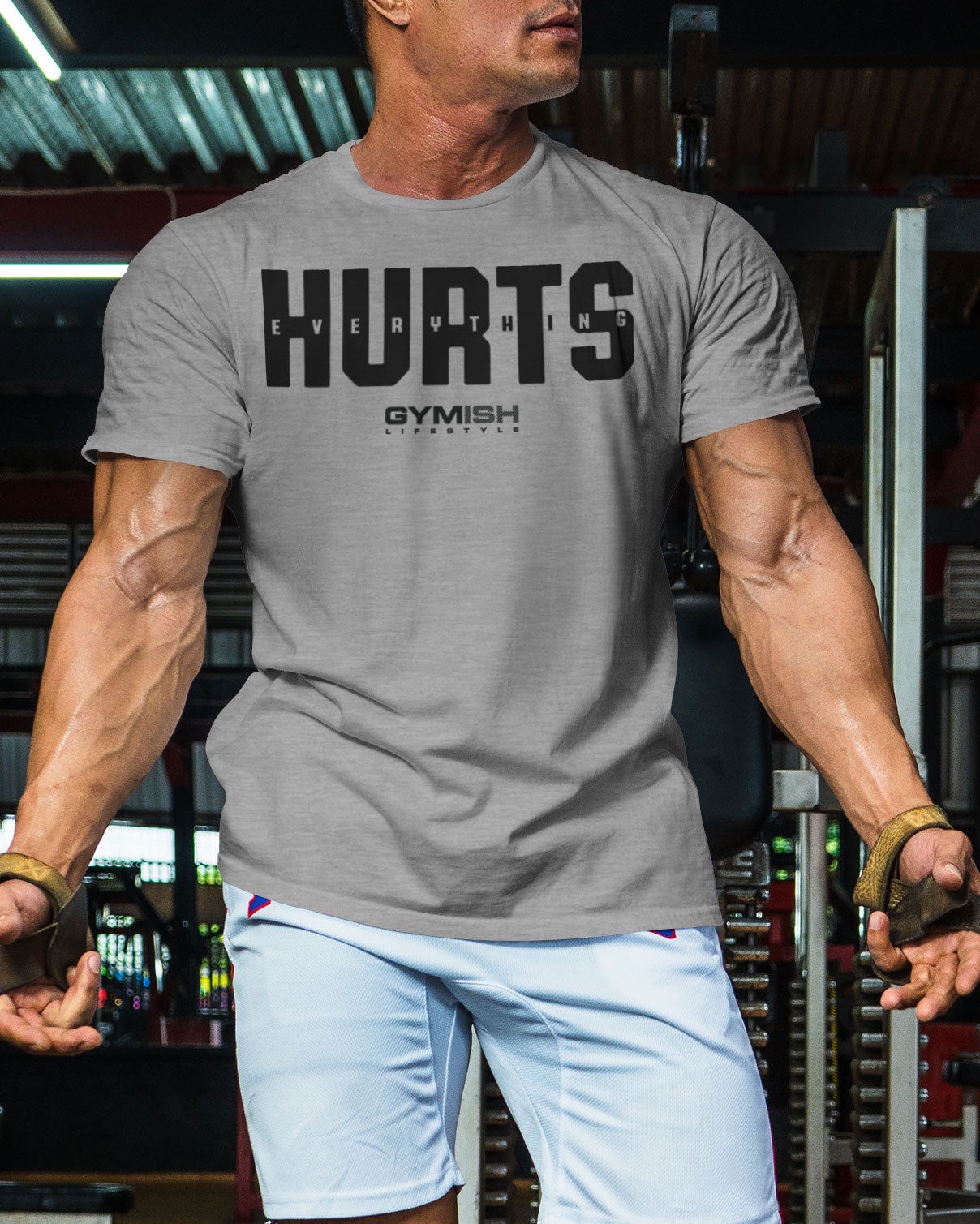 005. Everything Hurts Funny Motivational Workout Gym T-Shirt for Men