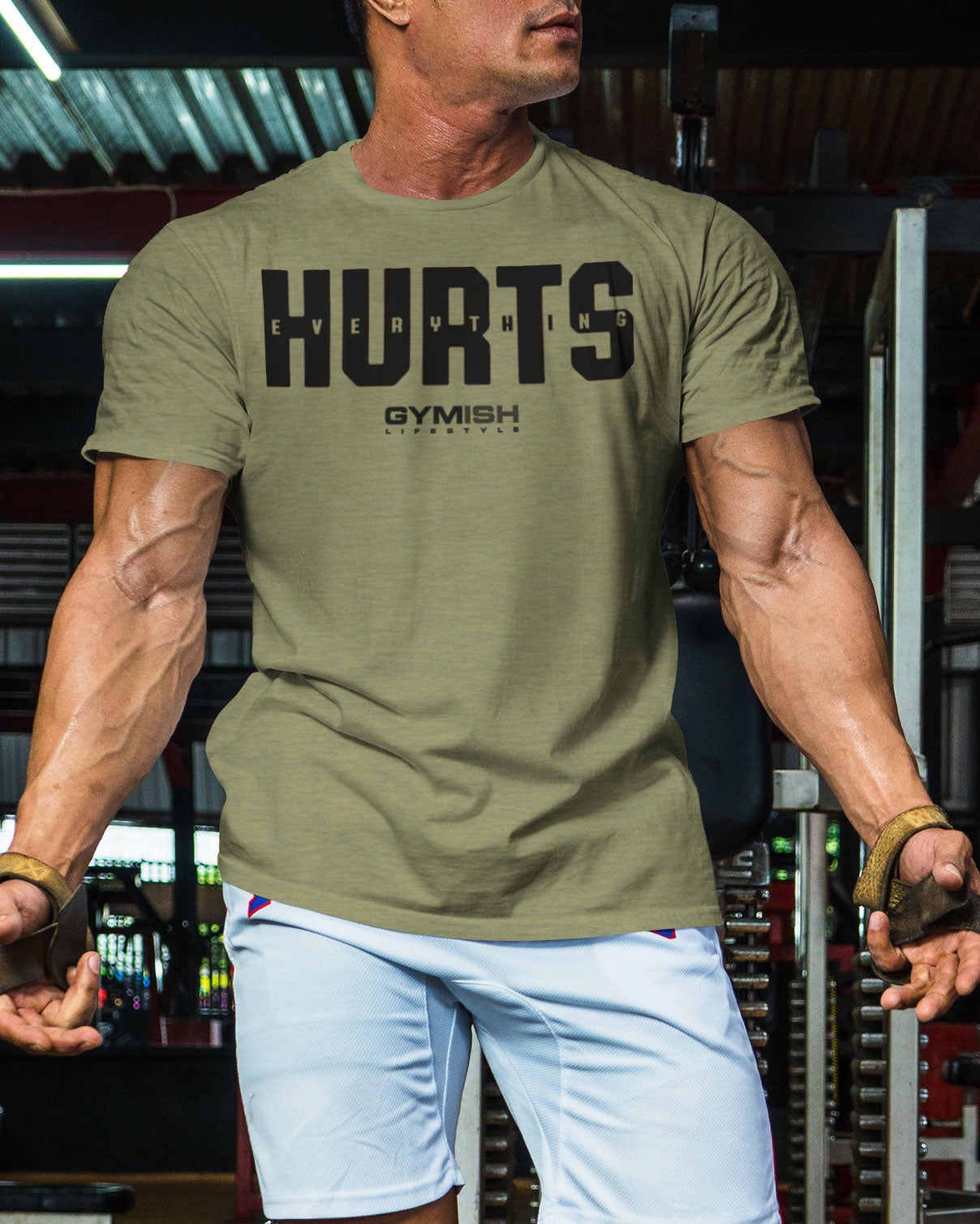 005. Everything Hurts Funny Motivational Workout Gym T-Shirt for Men T-Shirt GYMISH LIFESTYLE