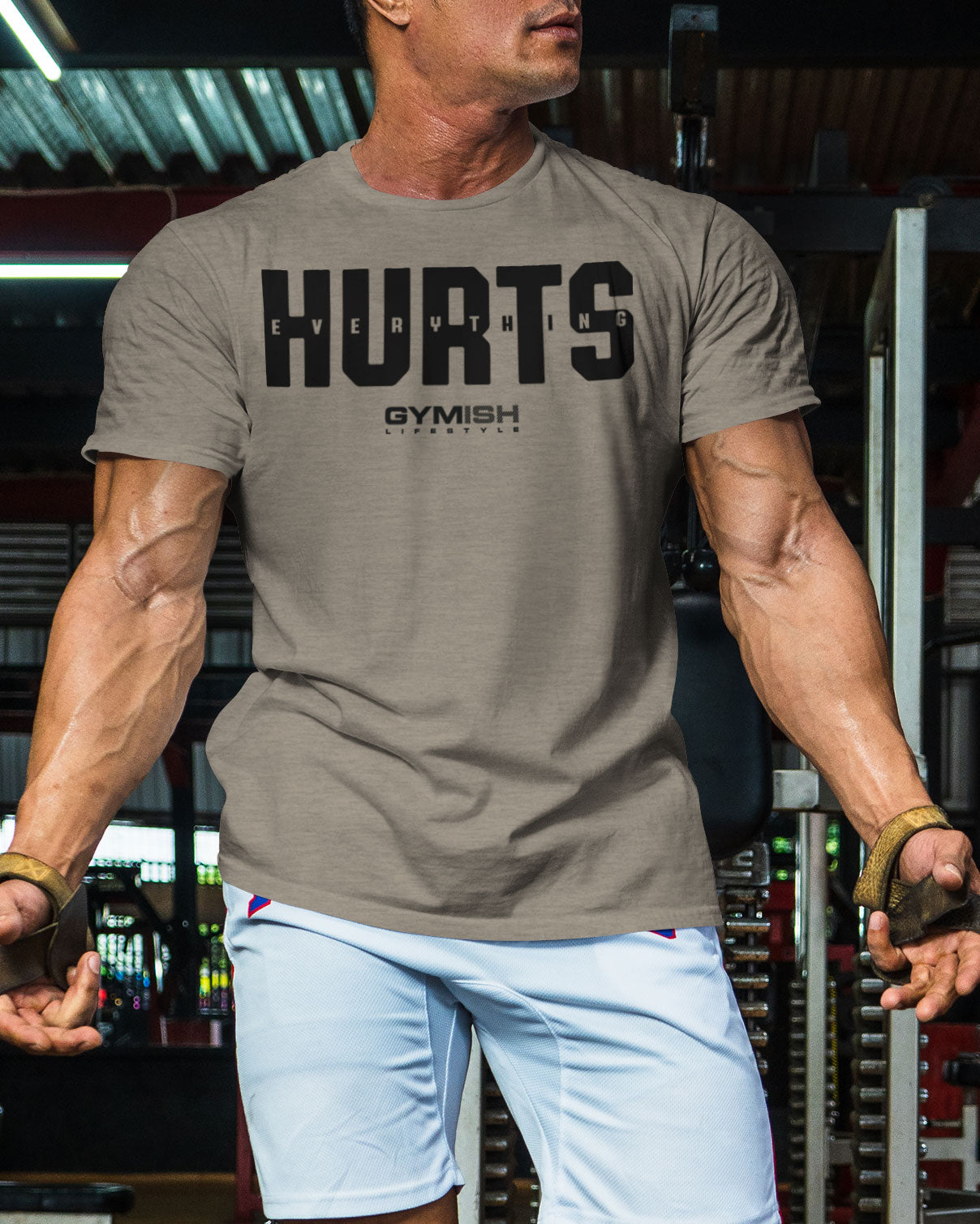 005. Everything Hurts Funny Motivational Workout Gym T-Shirt for Men