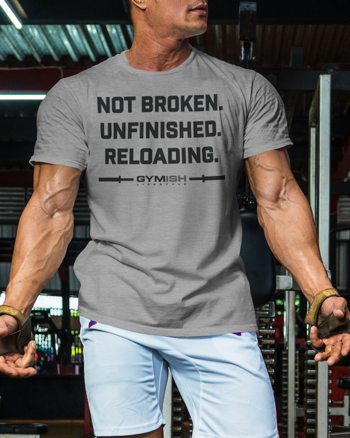158. Not Broken Funny Motivational Workout Gym T-Shirt for Men T-Shirt GYMISH LIFESTYLE