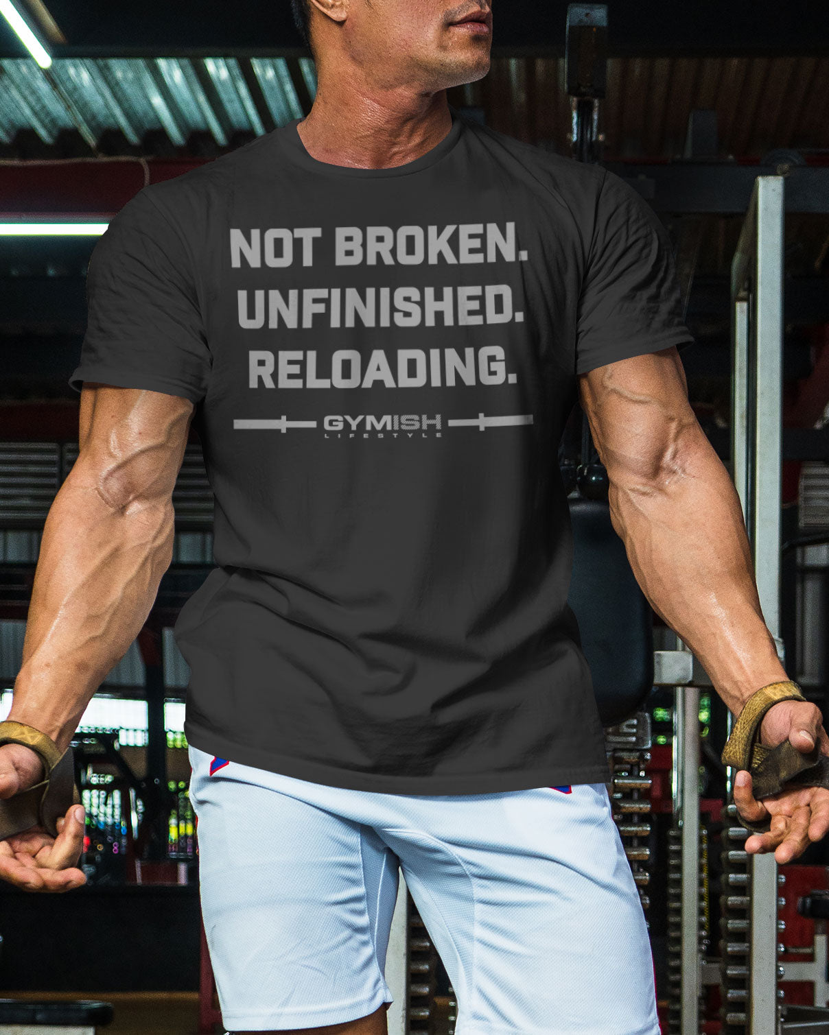 158. Not Broken Funny Motivational Workout Gym T-Shirt for Men T-Shirt GYMISH LIFESTYLE