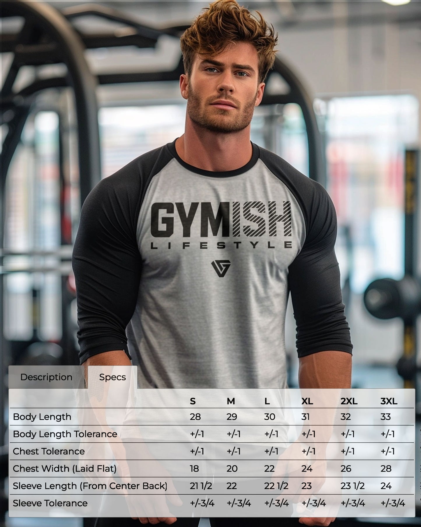 135. RAGLAN Gains Funny Workout Gym T-Shirt for Men T-Shirt GYMISH LIFESTYLE