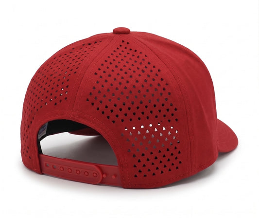 GYMISH Weightplate Gym Hat for Men, Weight Plate Patch Snapback, 6 Panel Laser Vented Workout Cap