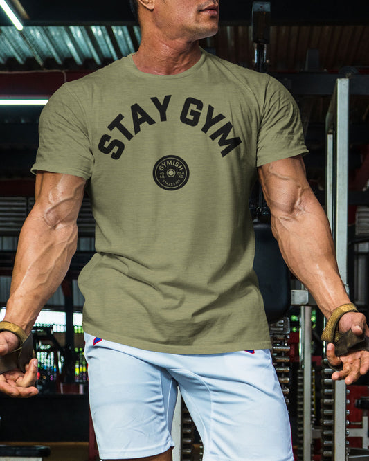 130. Stay Gym Funny Motivational Workout Gym T-Shirt for Men T-Shirt GYMISH LIFESTYLE