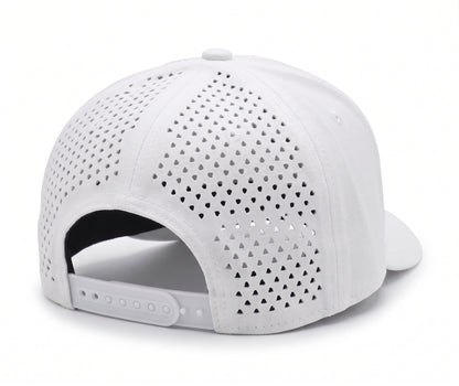 GYMISH Weightplate Gym Hat for Men, Weight Plate Patch Snapback, 6 Panel Laser Vented Workout Cap