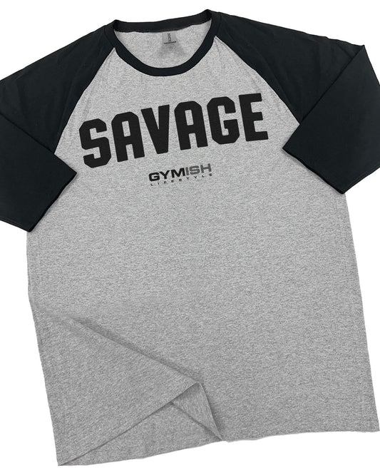 03- RAGLAN SAVAGE Workout Gym T-Shirt for Men - Gymish - - #Gym Shirts# - - #Workout T-Shirts#