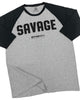 003. RAGLAN SAVAGE Workout Funny Gym T-Shirt for Men