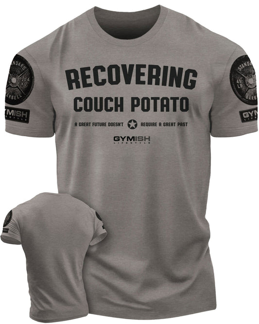 030. Recovering Couch Potato Workout T-Shirt - Gymish - - #Gym Shirts# - - #Workout T-Shirts#