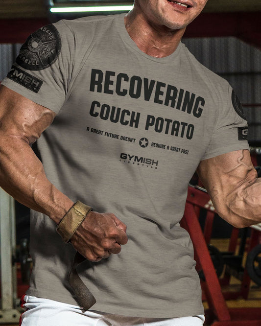 030. Recovering Couch Potato Workout T-Shirt - Gymish - - #Gym Shirts# - - #Workout T-Shirts#