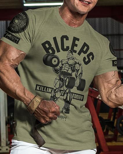 032. BICEPS Killin' It Workout T-Shirt - Gymish - - #Gym Shirts# - - #Workout T-Shirts#