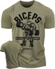 032. BICEPS Killin' It Funny Motivational Workout Gym T-Shirt for Men