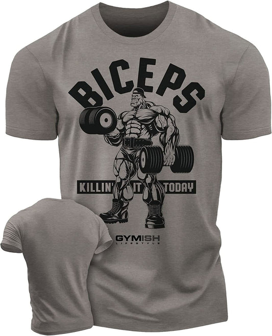 032. BICEPS Killin' It Workout T-Shirt - Gymish - - #Gym Shirts# - - #Workout T-Shirts#