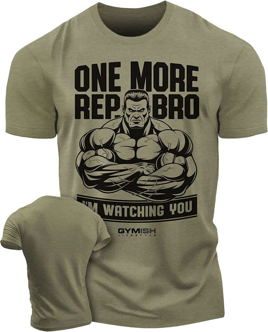 033. One More Rep, Bro! Workout T-Shirt - Gymish - - #Gym Shirts# - - #Workout T-Shirts#