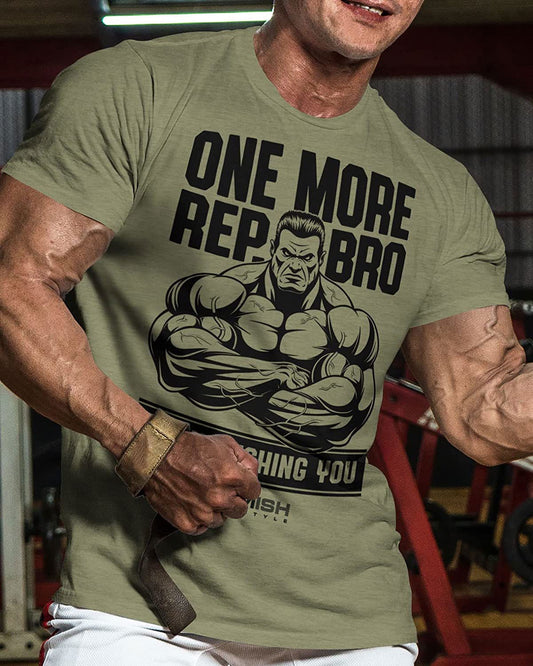 033. One More Rep, Bro! Workout T-Shirt - Gymish - - #Gym Shirts# - - #Workout T-Shirts#