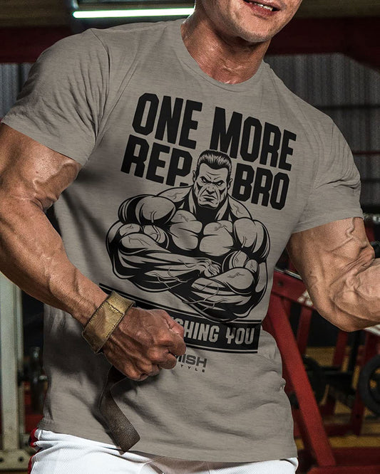 033. One More Rep, Bro! Workout T-Shirt - Gymish - - #Gym Shirts# - - #Workout T-Shirts#
