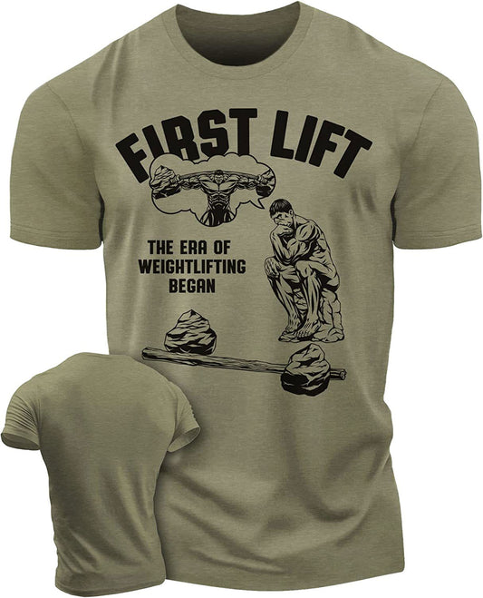 038. First Lift Workout T-Shirt - Gymish - - #Gym Shirts# - - #Workout T-Shirts#