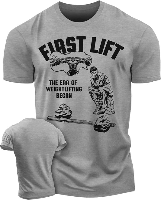 038. First Lift Workout T-Shirt - Gymish - - #Gym Shirts# - - #Workout T-Shirts#