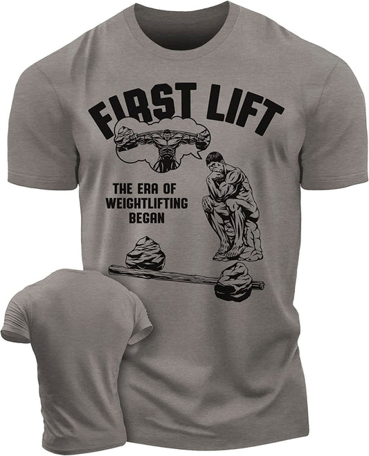 038. First Lift Workout T-Shirt - Gymish - - #Gym Shirts# - - #Workout T-Shirts#
