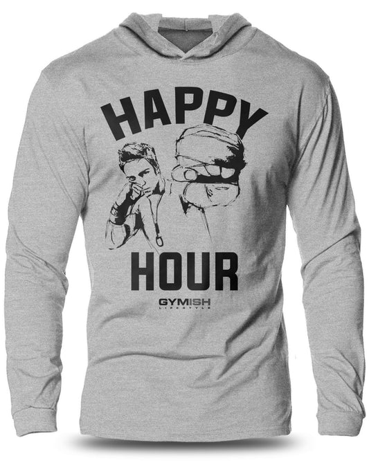 039- Kickboxer Lightweight Long Sleeve Hooded T-shirt for Men - Gymish - - #Gym Shirts# - - #Workout T-Shirts#