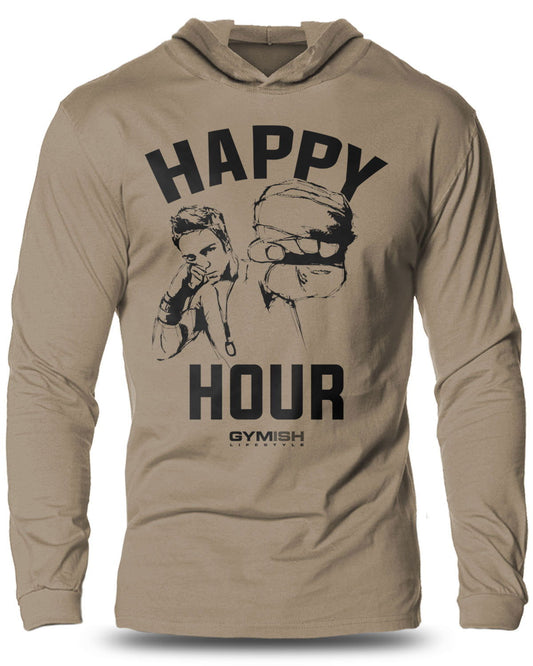 039- Kickboxer Lightweight Long Sleeve Hooded T-shirt for Men - Gymish - - #Gym Shirts# - - #Workout T-Shirts#