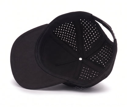 GYMISH Weightplate Gym Hat for Men, Weight Plate Patch Snapback, 6 Panel Laser Vented Workout Cap
