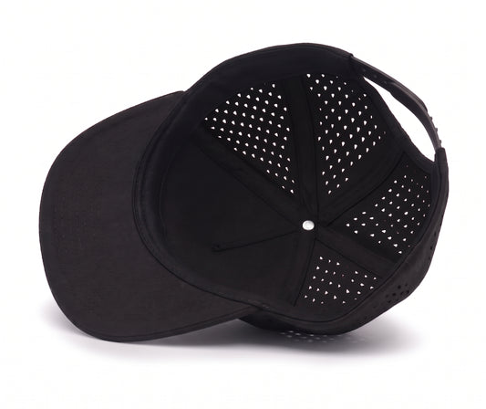 GYMISH Weightplate Gym Hat for Men, Weight Plate Patch Snapback, 6 Panel Laser Vented Workout Cap
