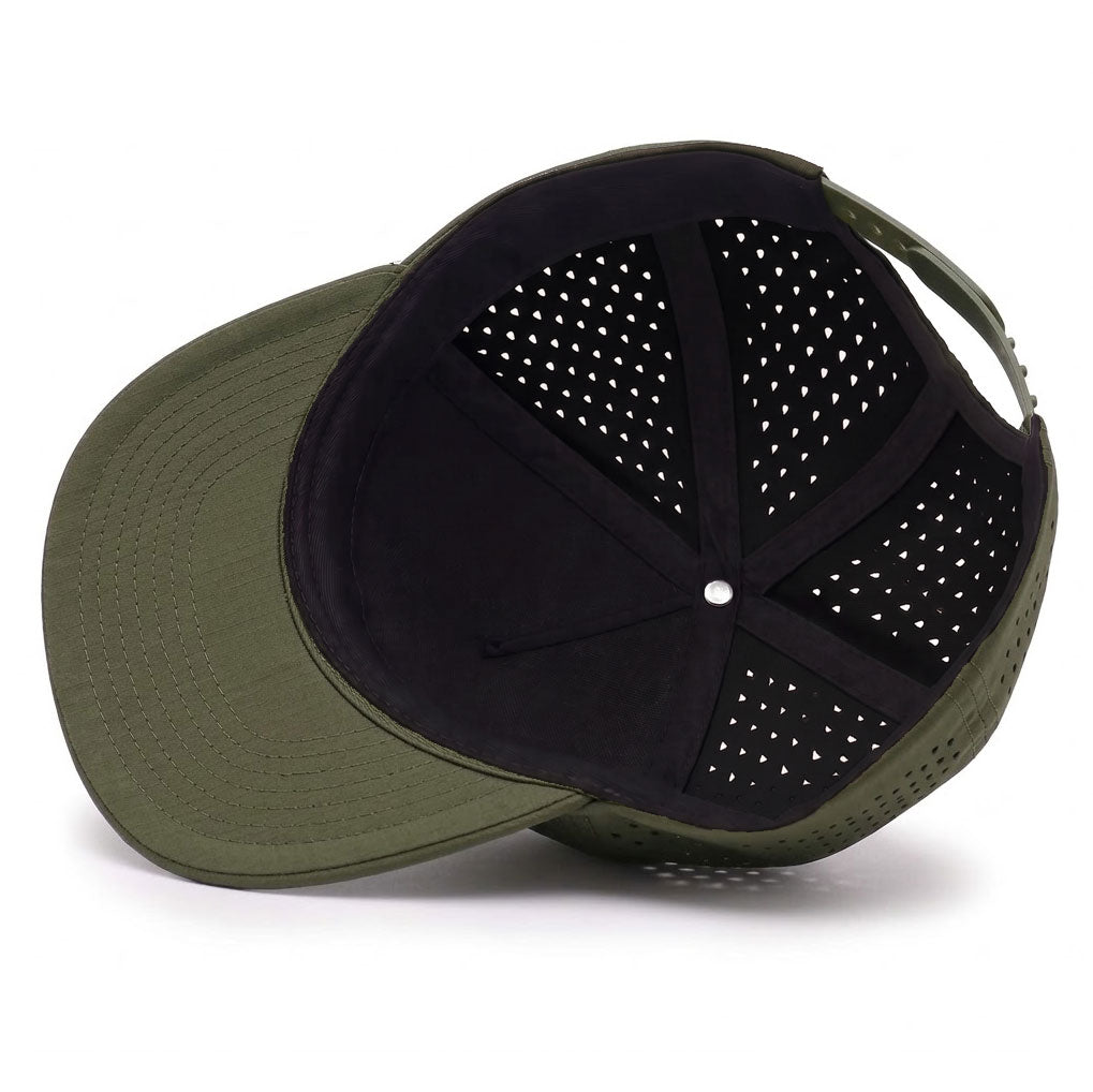 GYMISH Weightplate Gym Hat for Men, Weight Plate Patch Snapback, 6 Panel Laser Vented Workout Cap
