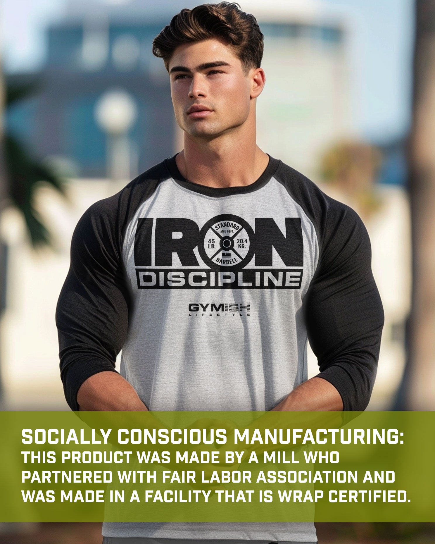 121. RAGLAN Weak From Strong Funny Workout Gym T-Shirt for Men T-Shirt GYMISH LIFESTYLE