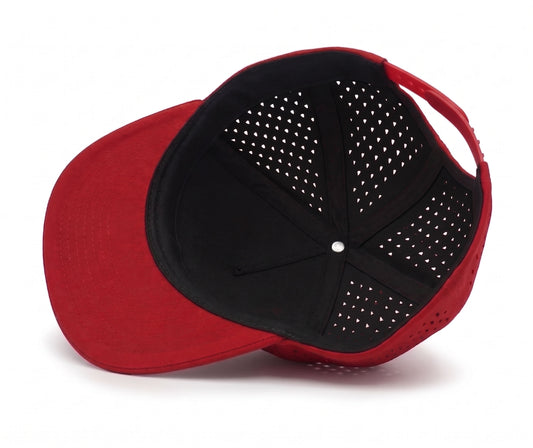 GYMISH Weightplate Gym Hat for Men, Weight Plate Patch Snapback, 6 Panel Laser Vented Workout Cap