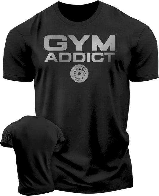 040. GYM-ADDICT Workout T-Shirt - Gymish - - #Gym Shirts# - - #Workout T-Shirts#
