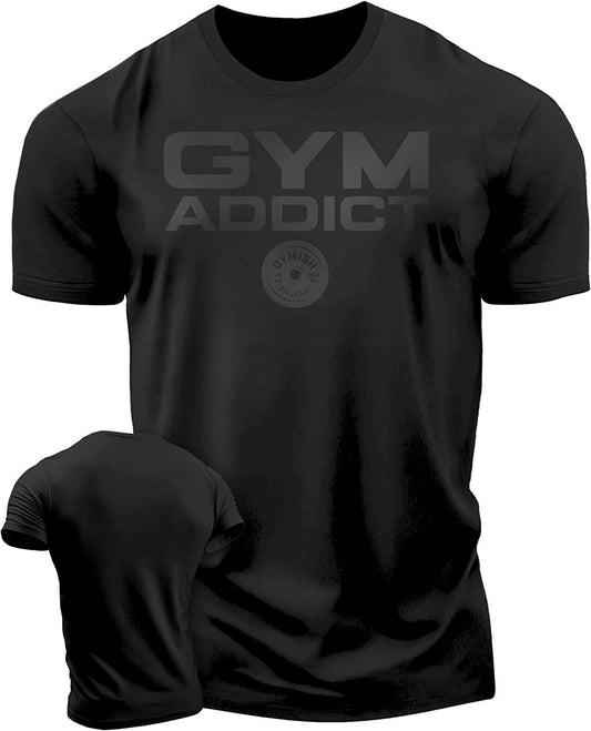 040. GYM-ADDICT Workout T-Shirt - Gymish - - #Gym Shirts# - - #Workout T-Shirts#
