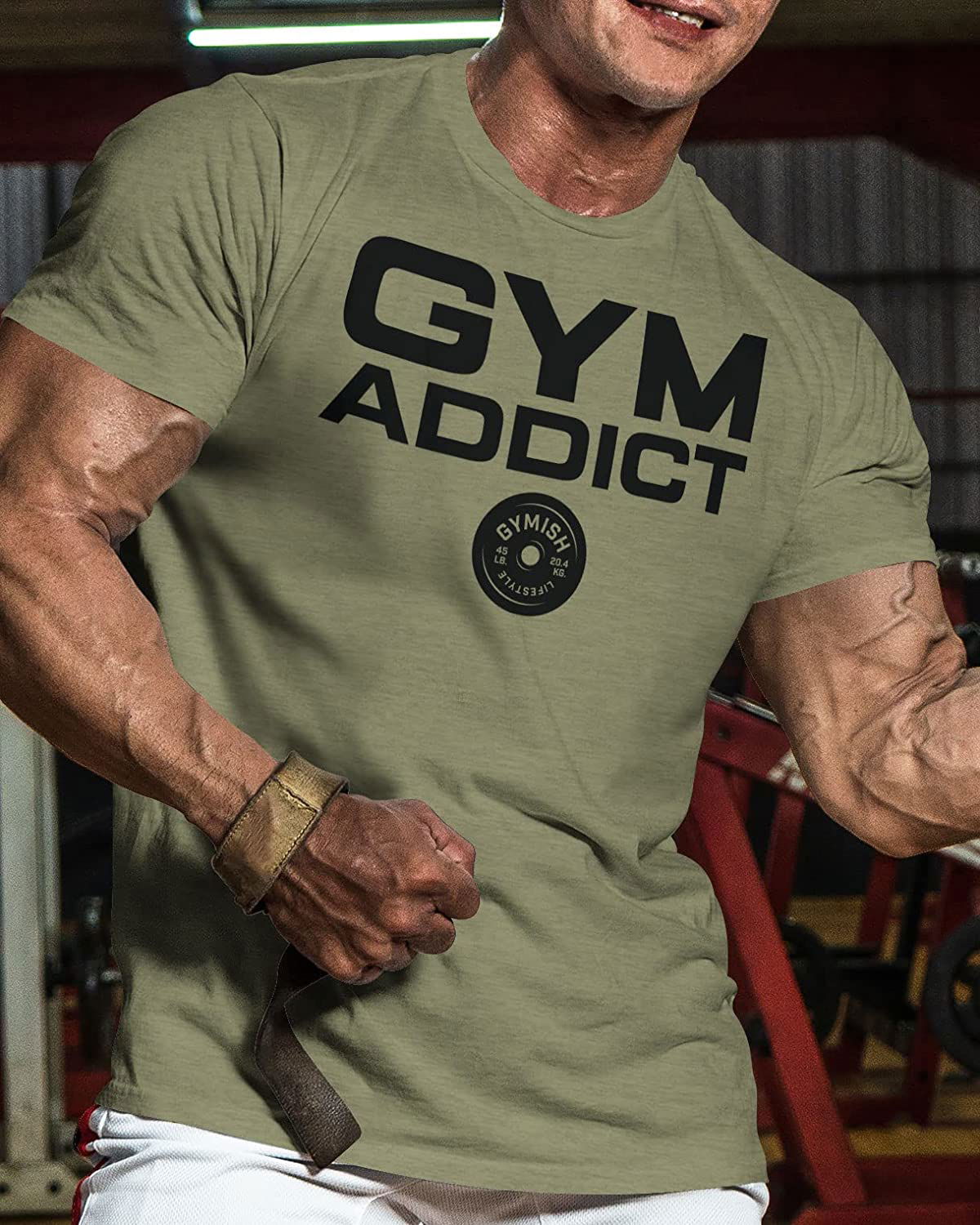 040. GYM-ADDICT Workout T-Shirt - Gymish - - #Gym Shirts# - - #Workout T-Shirts#