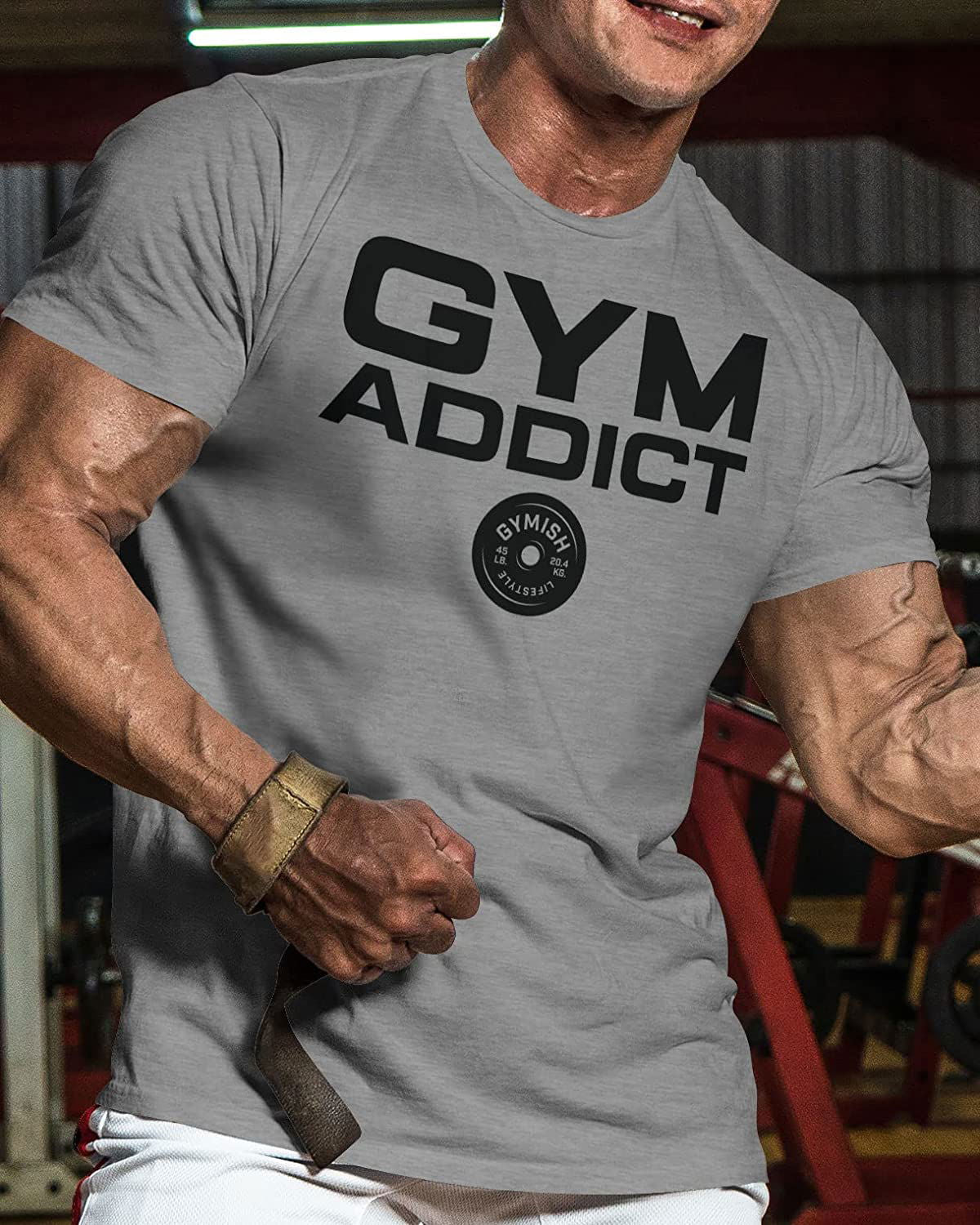 040. GYM-ADDICT Workout T-Shirt - Gymish - - #Gym Shirts# - - #Workout T-Shirts#