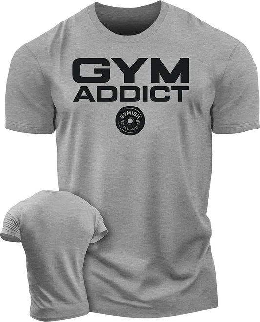 040. GYM-ADDICT Workout T-Shirt - Gymish - - #Gym Shirts# - - #Workout T-Shirts#